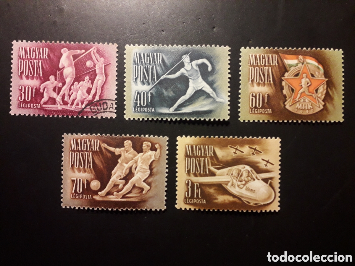 Sellos: HUNGR&Iacute;A YV A 106/10 SERIE CTA NUEVA CON CHARNELA EXCEPTO A 106 USADO 1950 DEPORTES PEDIDO M&Iacute;NIMO 3&euro;
