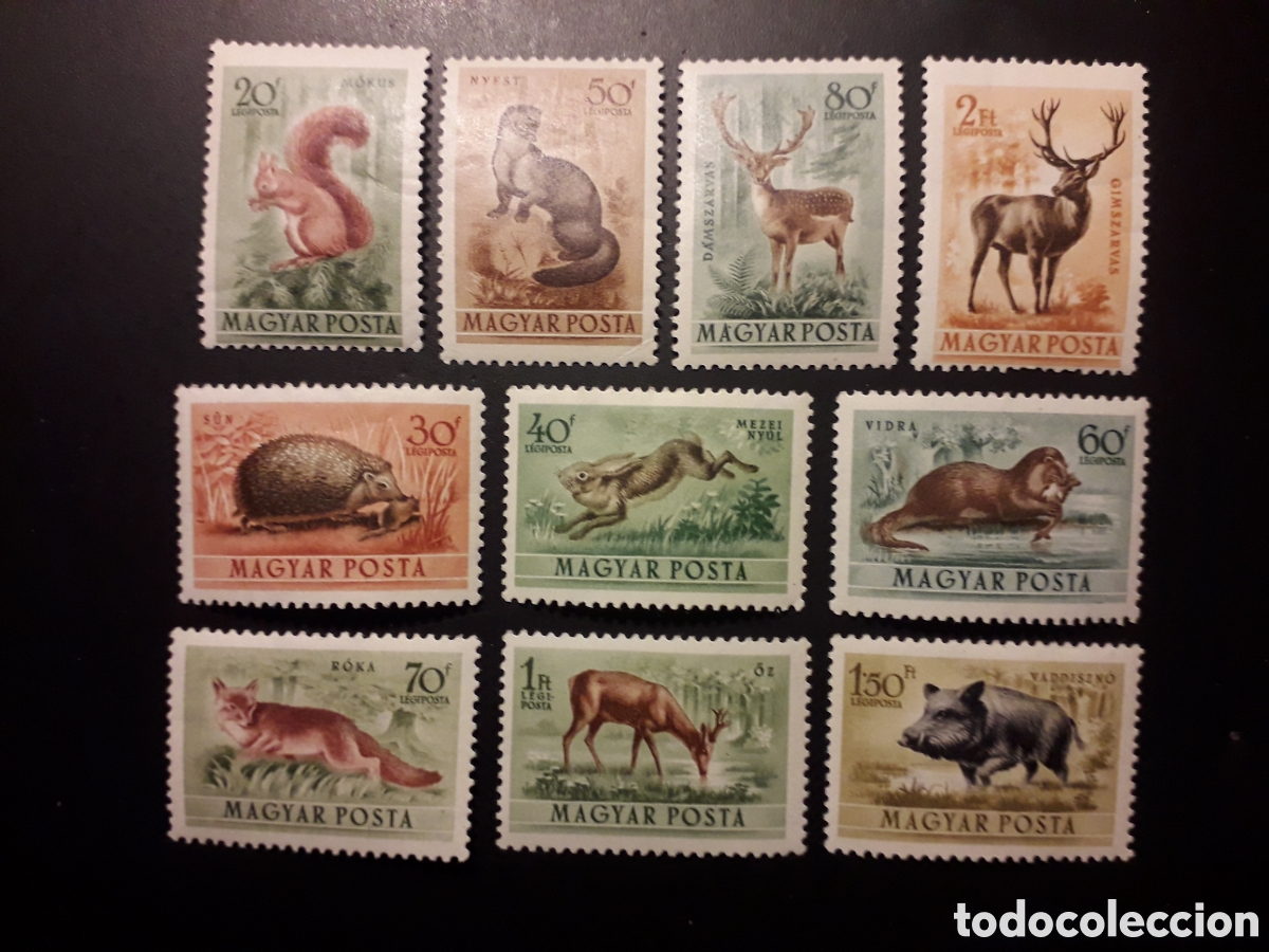 Sellos: HUNGR&Iacute;A YVERT A 136/45 SERIE CTA NUEVA CON CHARNELA, LEER 1953 FAUNA, MAM&Iacute;FEROS PEDIDO M&Iacute;NIMO 3&euro;