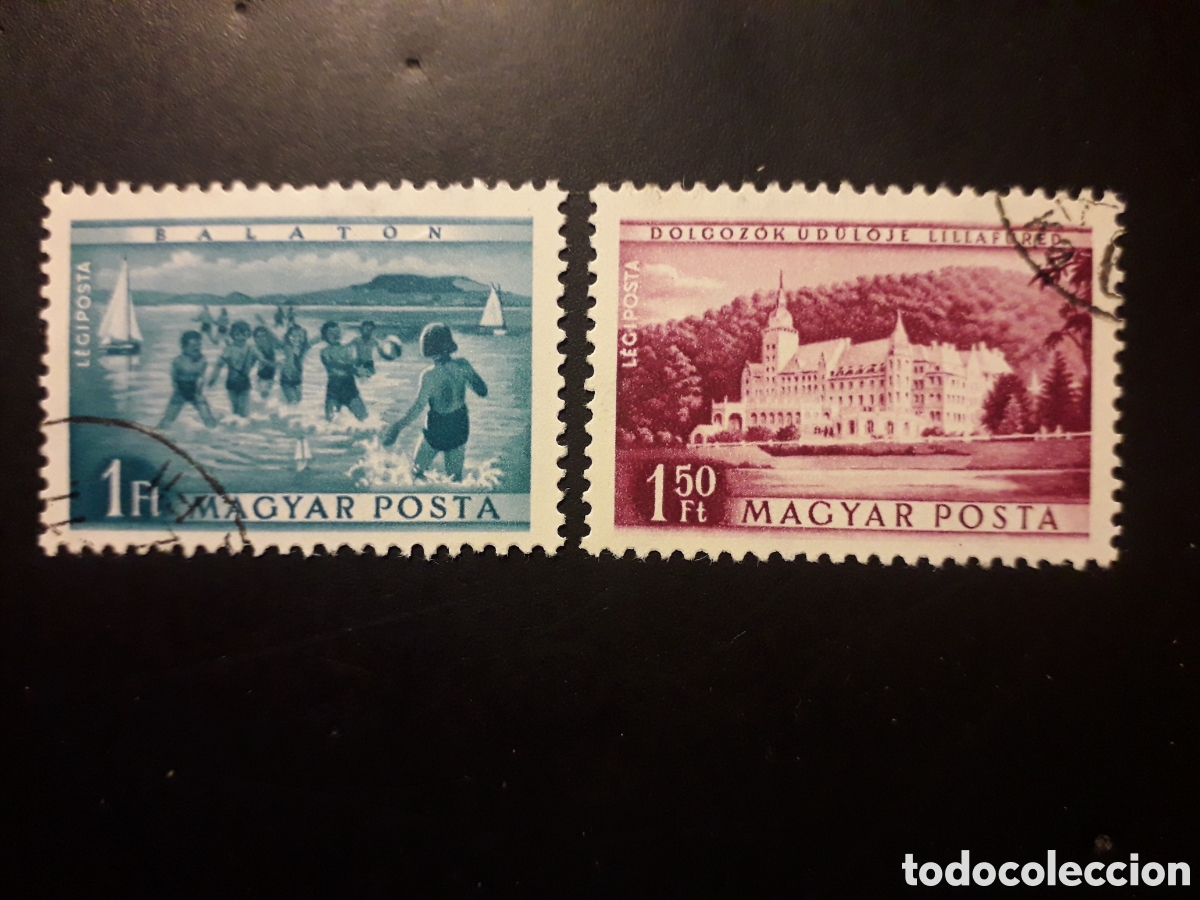 Sellos: HUNGR&Iacute;A YVERT A 146/7 SERIE COMPLETA USADA 1953 CASAS DE REPOSO PEDIDO M&Iacute;NIMO 3&euro;