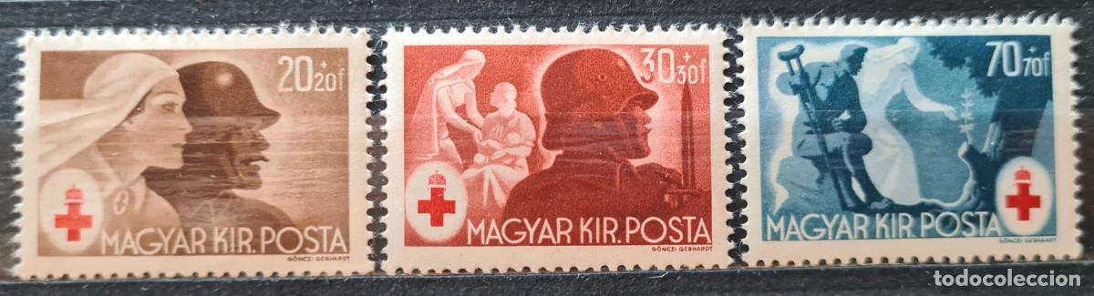 Stamps: Serie de sellos usados de Hungr&iacute;a 1944: Cruz Roja