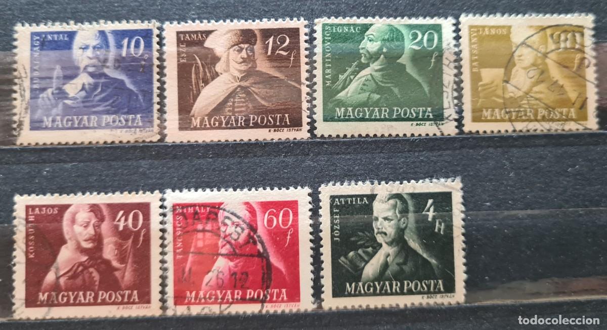Briefmarken: Serie de sellos usados de Hungr&iacute;a 1947: grandes hombres