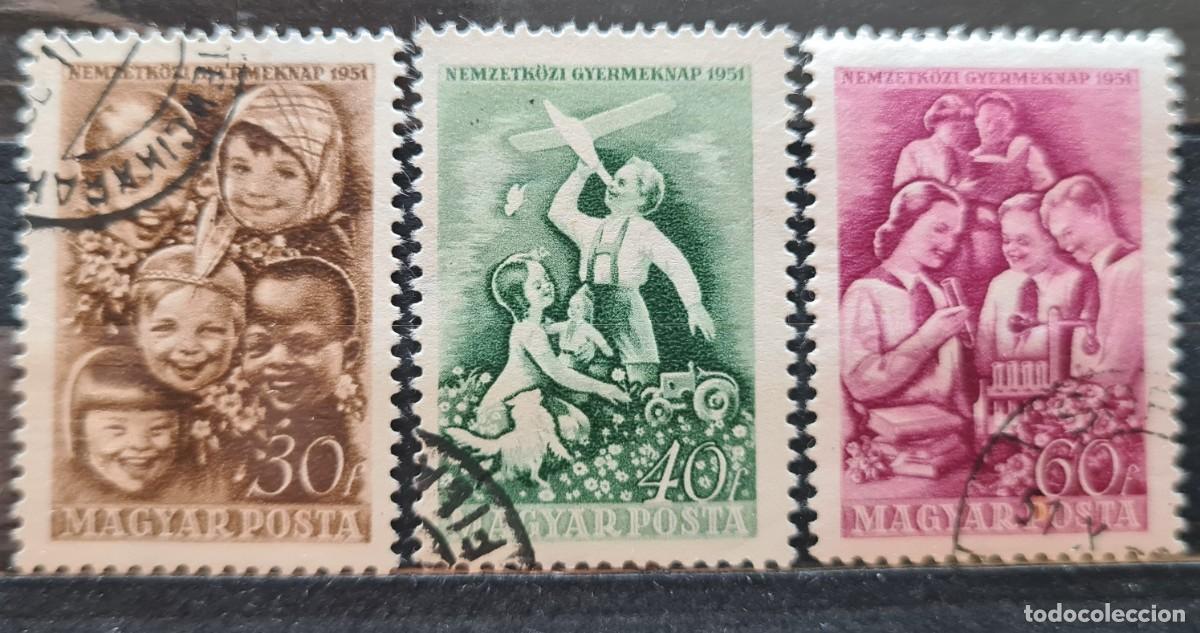 Sellos: Serie de sellos usados de Hungr&iacute;a 1951: D&iacute;a internacional&ntilde; de la infancia