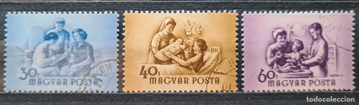 Sellos: Serie completa de sellos usados de Hungr&iacute;a 1954: D&iacute;a de la mujer