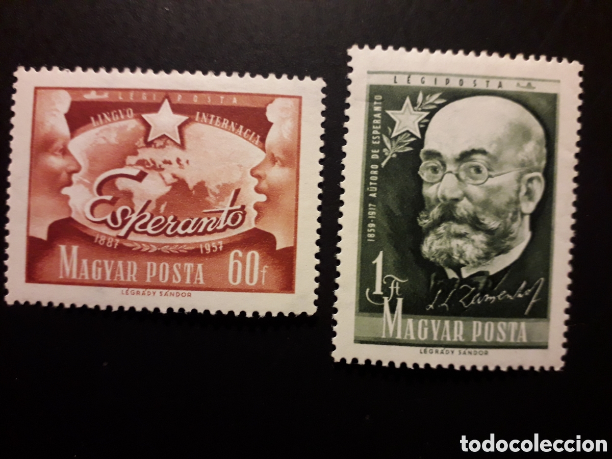 Sellos: HUNGR&Iacute;A YVERT A 192/3 SERIE COMPLETA NUEVA CON CHARNELA 1957 ESPERANTO, ZAMENOV PEDIDO M&Iacute;NIMO 3&euro;
