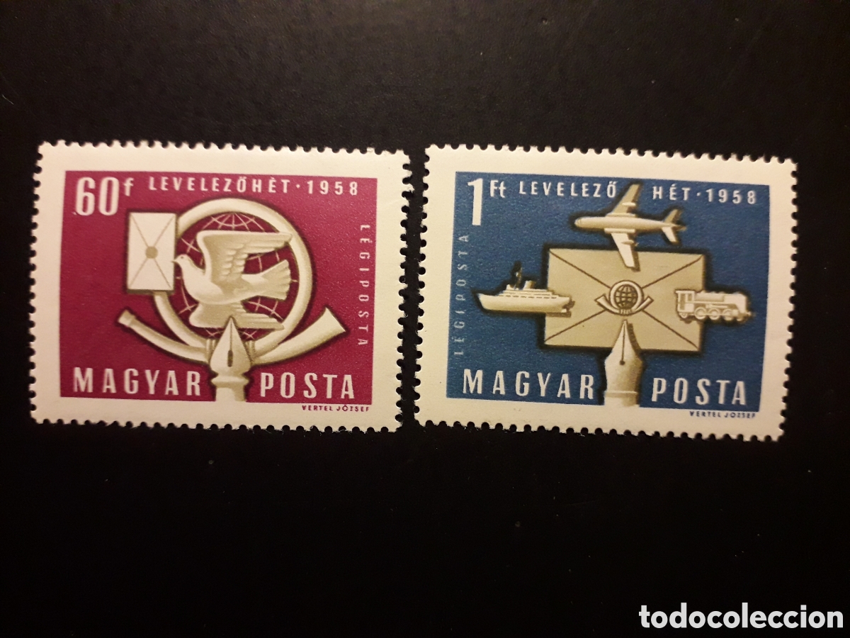 Sellos: HUNGR&Iacute;A YVERT A 209/10 SERIE COMPLETA NUEVA CON CHARNELA 1957 CARTA ESCRITA PEDIDO M&Iacute;NIMO 3&euro;