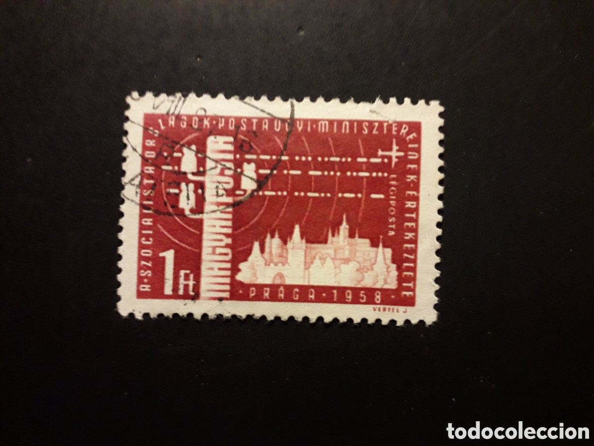 Sellos: HUNGR&Iacute;A YVERT A 206 SERIE COMPLETA USADA 1958 L&Iacute;NEA TELEGR&Aacute;FICA, TELEGRAFO PEDIDO M&Iacute;NIMO 3&euro;