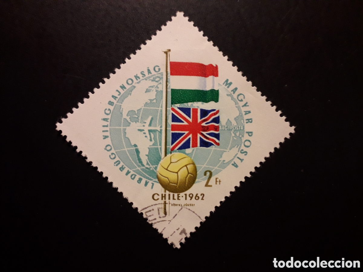 Sellos: HUNGR&Iacute;A YVERT A 231 SERIE COMPLETA USADA 1962 MUNDIAL F&Uacute;TBOL CHILE, BANDERAS PEDIDO M&Iacute;NIMO 3&euro;