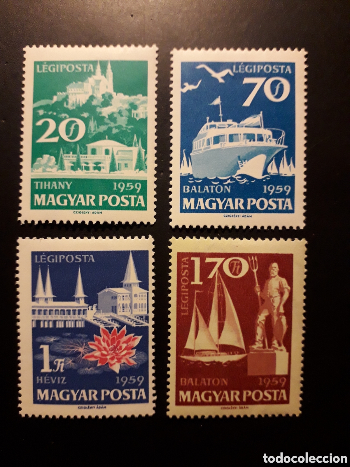 Sellos: HUNGR&Iacute;A YVERT A 224/7 SERIE COMPLETA NUEVA CON CHARNELA 1959 TURISMO, LAGO BALATON PEDIDO M&Iacute;NIMO 3&euro;