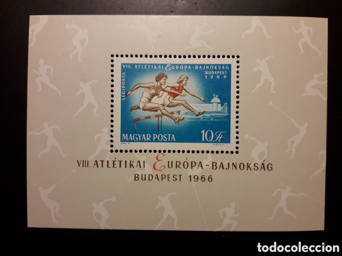 Sellos: HUNGR&Iacute;A YVERT HB-60 SERIE COMPLETA NUEVA CON CHARNELA 1966 DEPORTES ATLETISMO PEDIDO M&Iacute;NIMO 3&euro;