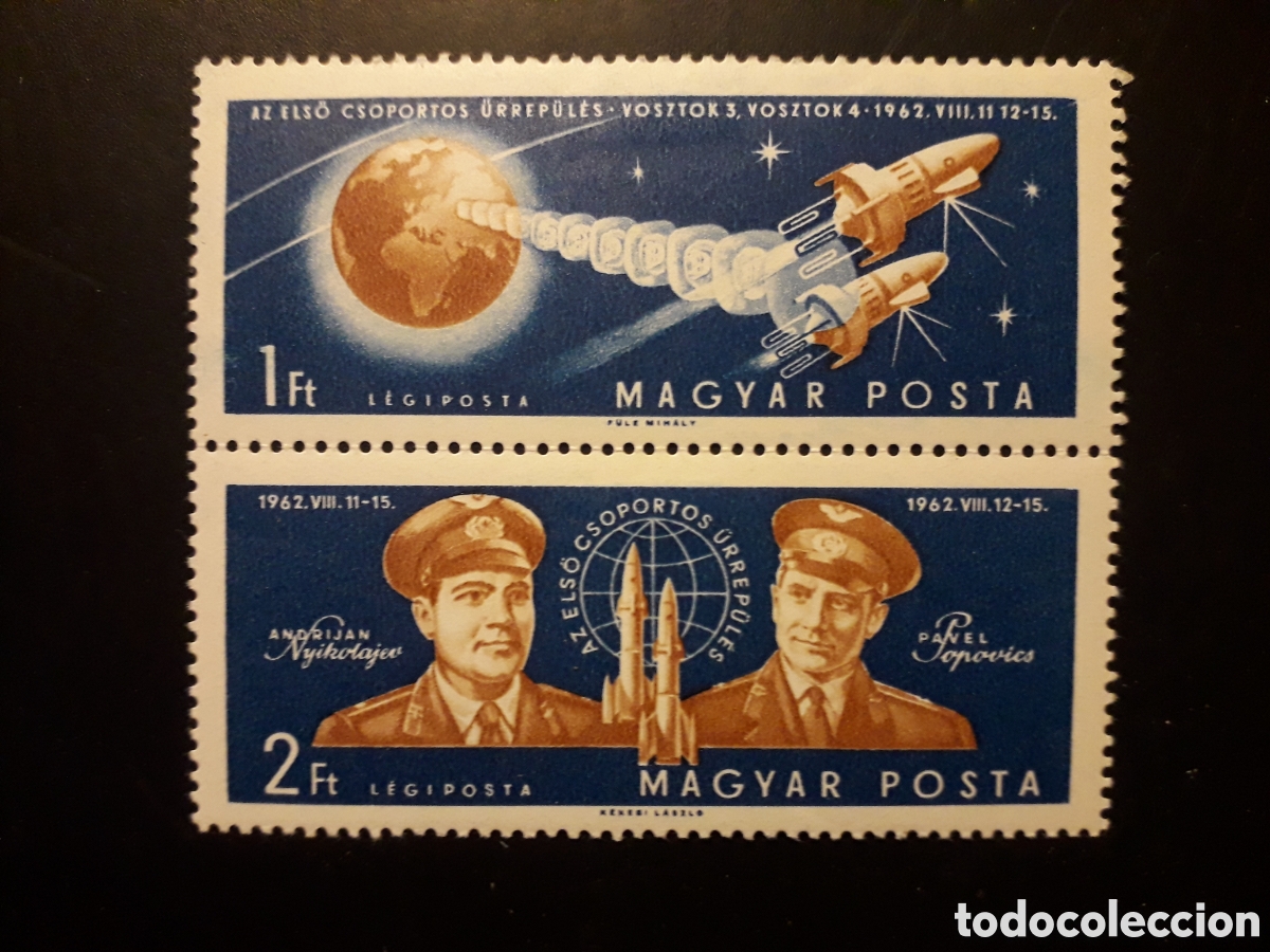 Sellos: HUNGR&Iacute;A YVERT A 241/2 SERIE COMPLETA NUEVA CON CHARNELA 1962 ESPACIO PEDIDO M&Iacute;NIMO 3&euro;