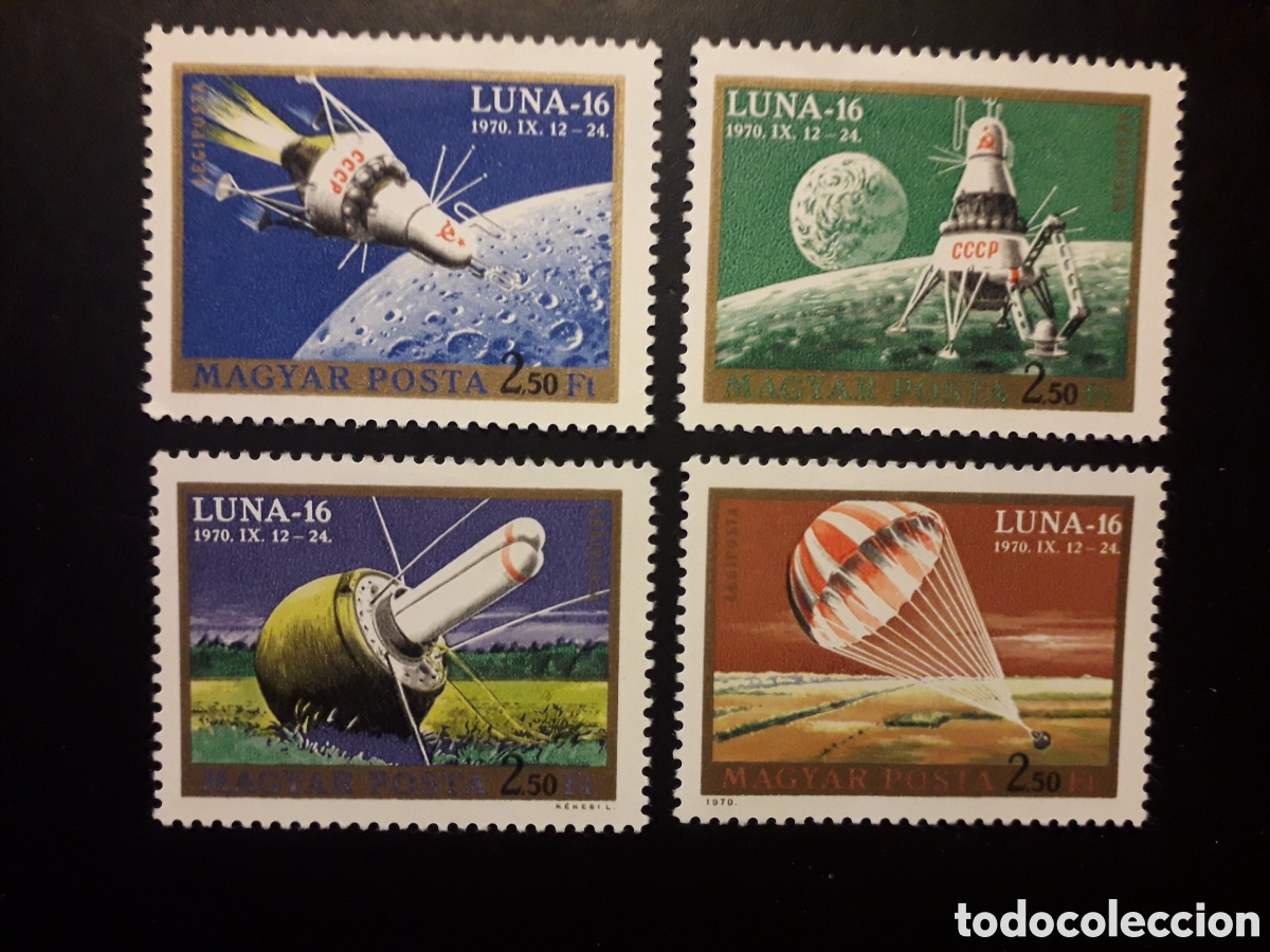 Sellos: HUNGR&Iacute;A YVERT A 337/40 SERIE COMPLETA NUEVA CON CHARNELA 1971 ESPACIO LUNA 16 PEDIDO M&Iacute;NIMO 3&euro;
