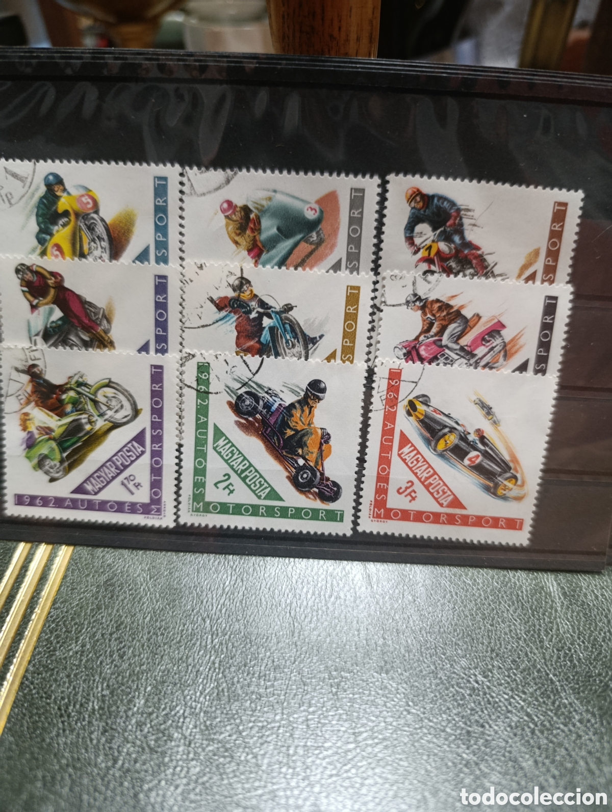 Sellos: serie completa sellos Hungr&iacute;a 1963 dedicado al deporte del motor.