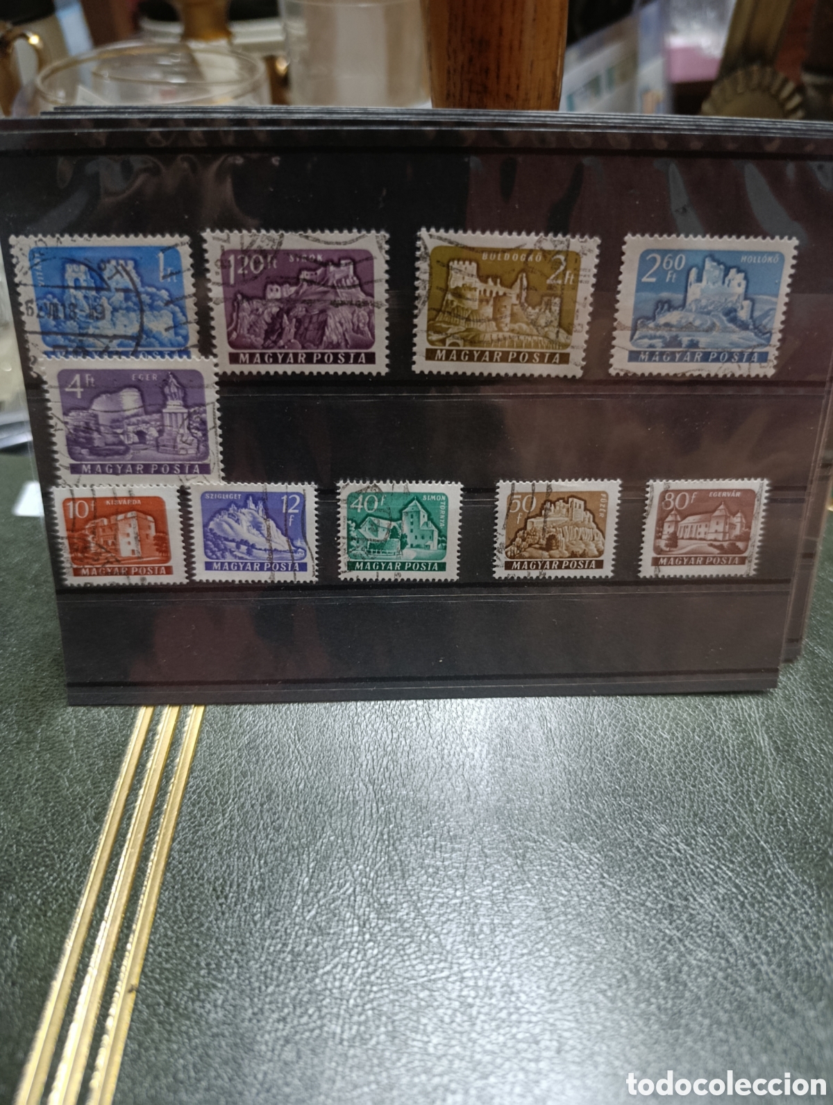 Sellos: 1961 serie completa castillos h&uacute;ngaros Hungr&iacute;a