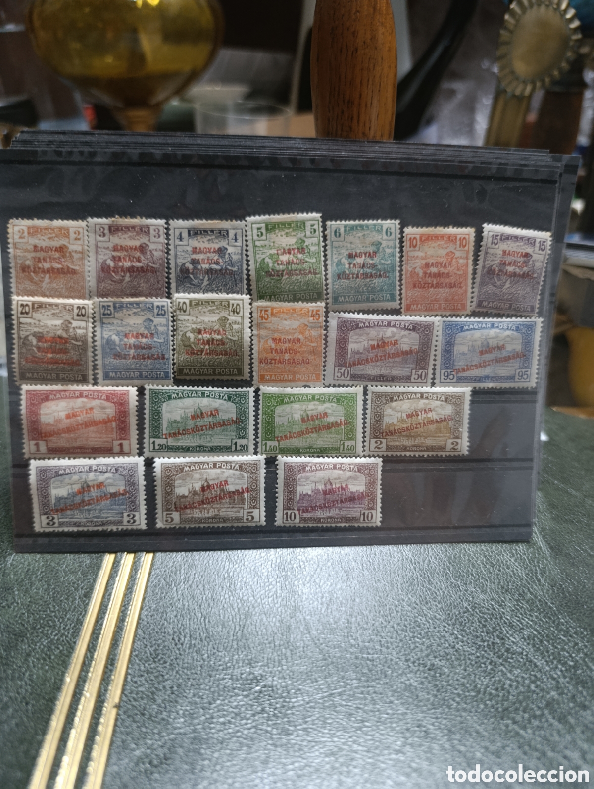 Sellos: Serie sellos hungria 1920 segadores en rojo.