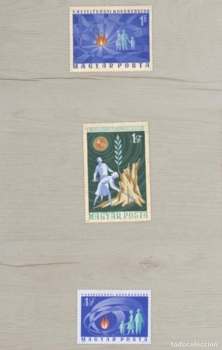 Timbres: Hungr&iacute;a 1948 - Serie Completa V Congreso de Educaci&oacute;n (3 Sellos) - Nuevos