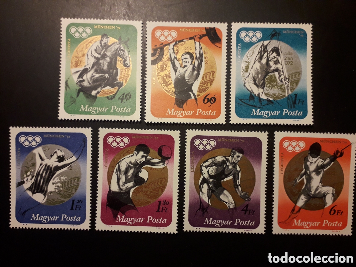 Sellos: HUNGR&Iacute;A YVERT A 353/9 SERIE COMPLETA NUEVA *** 1973 DEPORTES OLIMPIADA MUNICH 72 PEDIDO M&Iacute;NIMO 3&euro;