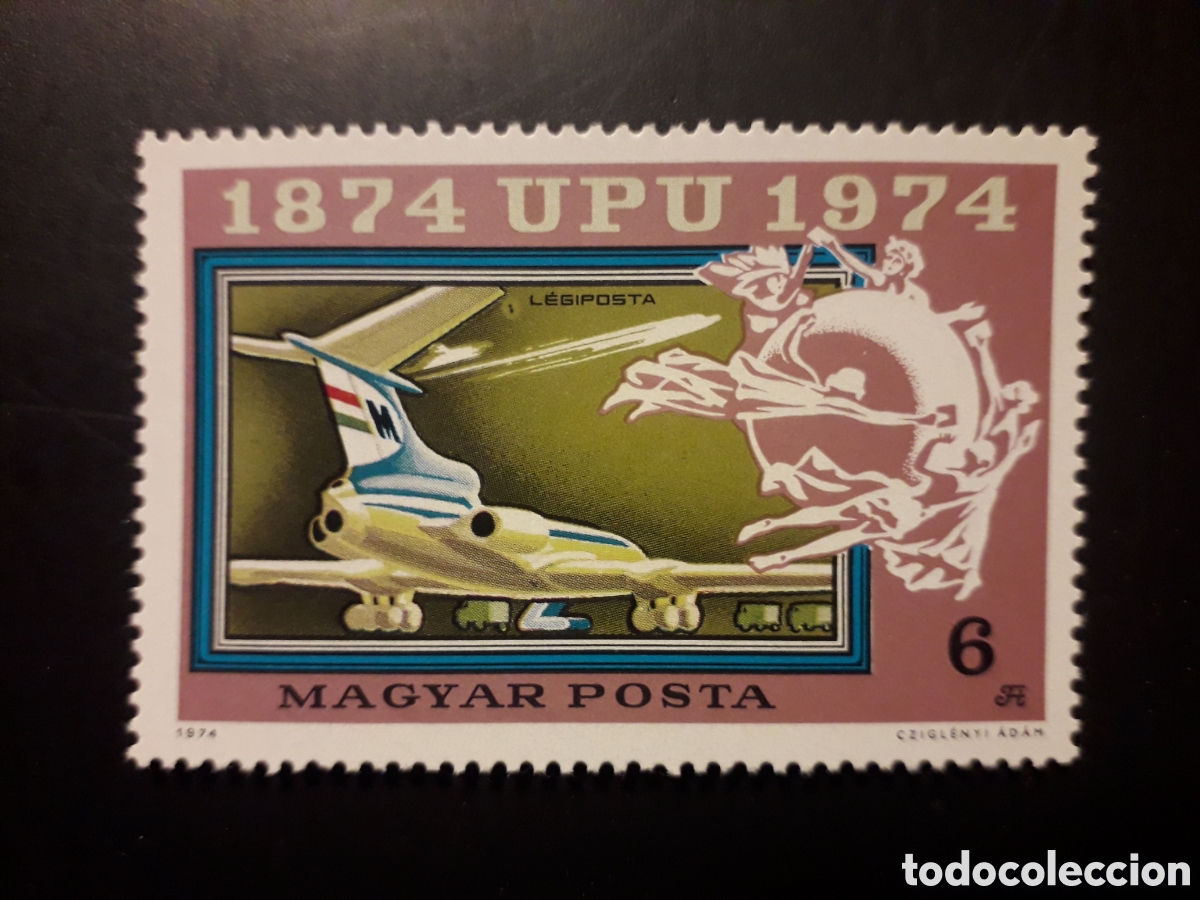 Sellos: HUNGR&Iacute;A YVERT A 369 SERIE COMPLETA NUEVA *** 1974 UPU UNI&Oacute;N POSTAL UNIVERSAL AVIONES PEDIDO M&Iacute;NIM 3&euro;