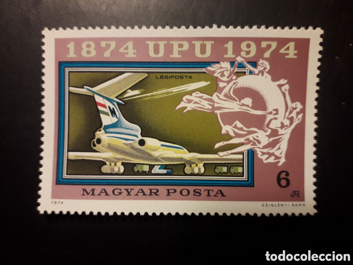 Sellos: HUNGR&Iacute;A YVERT A 369 SERIE COMPLETA NUEVA *** 1974 UPU UNI&Oacute;N POSTAL UNIVERSAL AVIONES PEDIDO M&Iacute;NIM 3&euro;