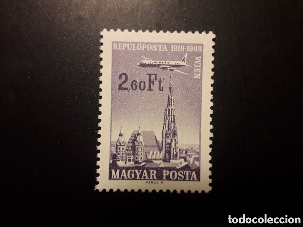 Sellos: HUNGR&Iacute;A YVERT A 300 SERIE COMPLETA NUEVA *** 1968 VIENA, AVIONES PEDIDO M&Iacute;NIMO 3&euro;