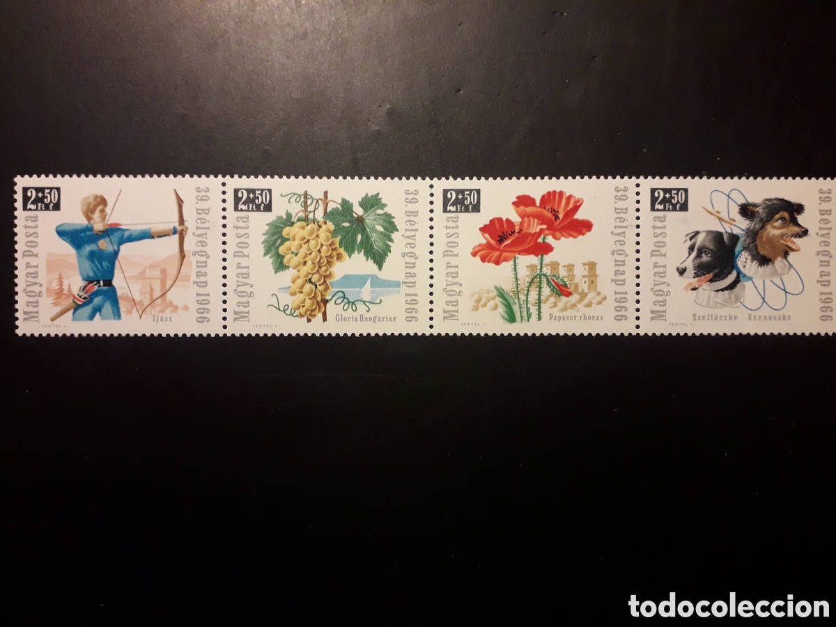 Sellos: HUNGR&Iacute;A YVERT 1861/4 SERIE COMPLETA NUEVA *** 1966 D&Iacute;A DEL SELLO PEDIDO M&Iacute;NIMO 3&euro;