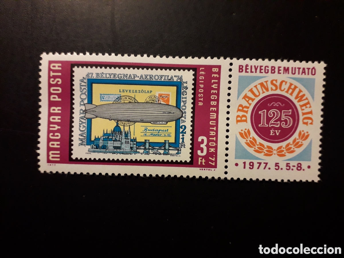 Sellos: HUNGR&Iacute;A YVERT A 391 SERIE CTA NUEVA CON CHARNELA 1977 SELLOS SOBRE SELLOS, GLOBOS PEDIDO M&Iacute;NIMO 3&euro;