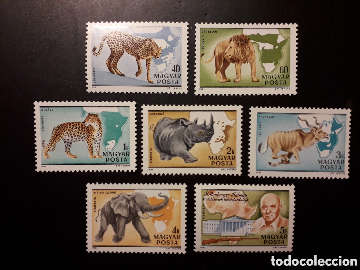 Sellos: HUNGR&Iacute;A YVERT A 436/42 SERIE COMPLETA NUEVA *** 1981 FAUNA MAM&Iacute;FEROS PEDIDO M&Iacute;NIMO 3&euro;