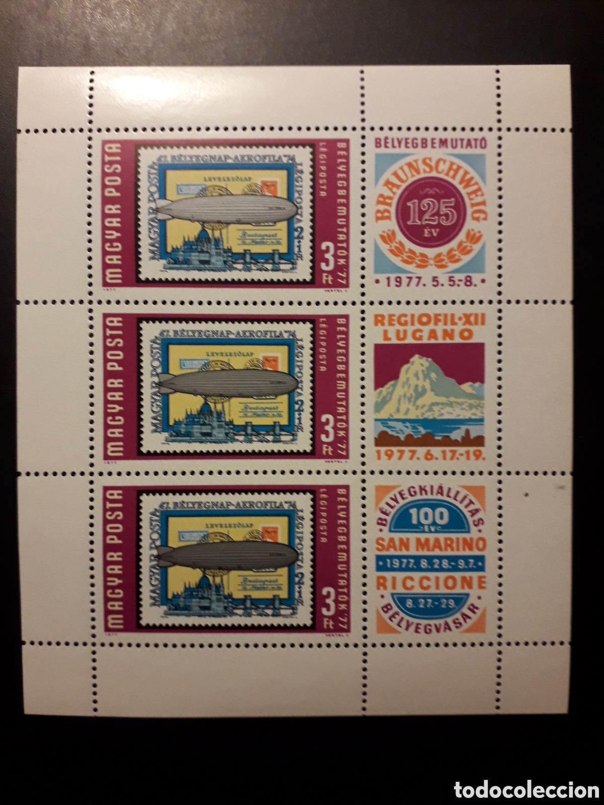 Sellos: HUNGR&Iacute;A YVERT A 391 EN HB SERIE COMPLETA NUEVA *** 1977 SELLOS SOBRE SELLOS GLOBOS PEDIDO M&Iacute;NIMO 3&euro;
