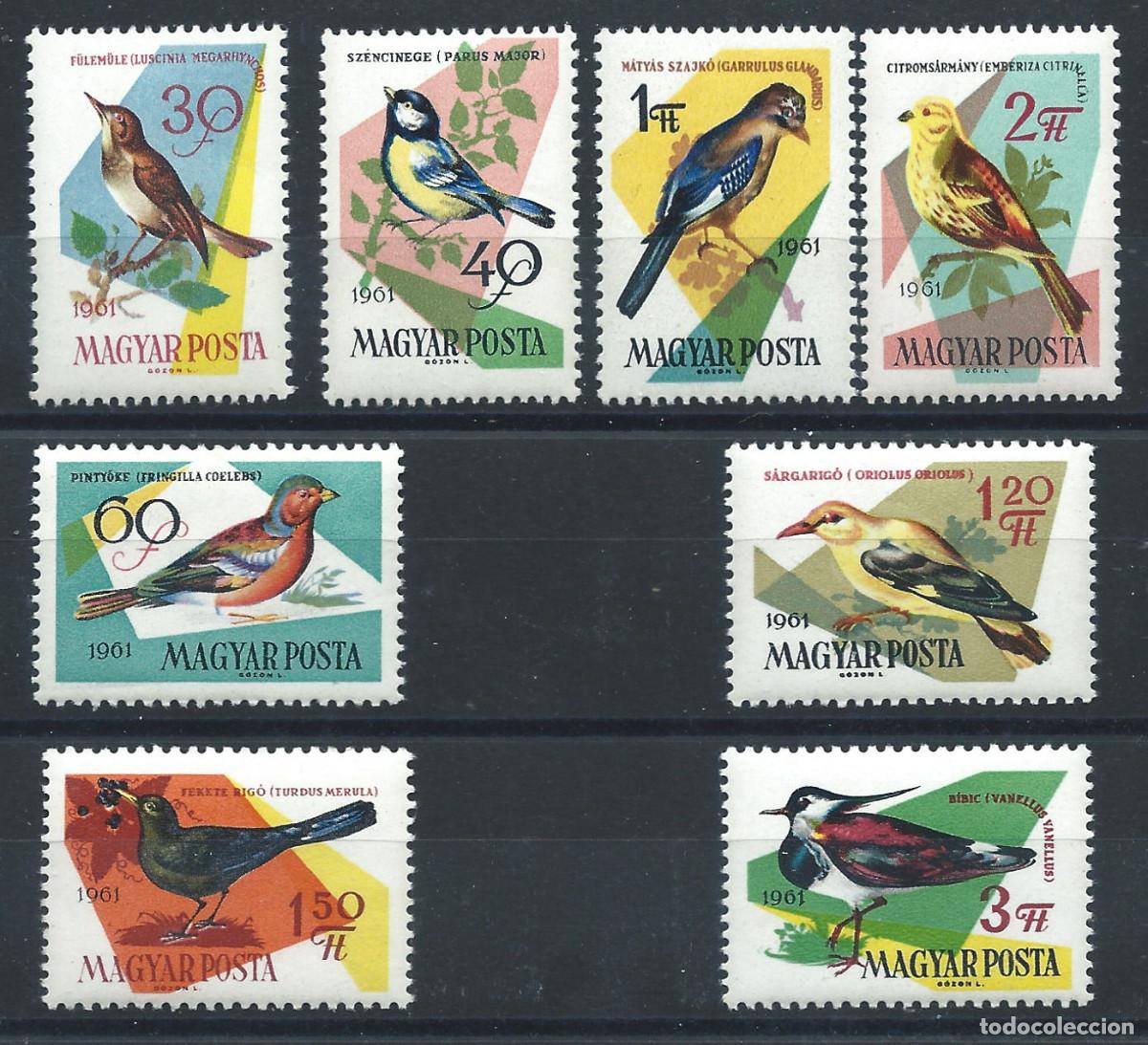 Sellos: Hongrie N&deg;1478/85** (MNH) 1961 - Faune &rdquo;Oiseaux&rdquo;