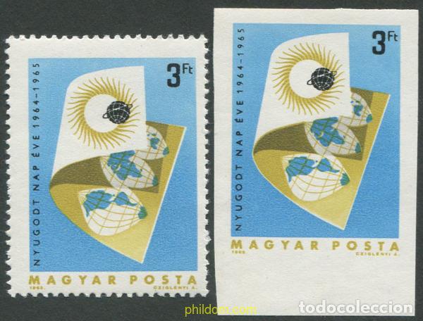Sellos: 705463 MNH HUNGRIA 1965 A&Ntilde;O INTERNACIONAL DEL SOL EN CALMA