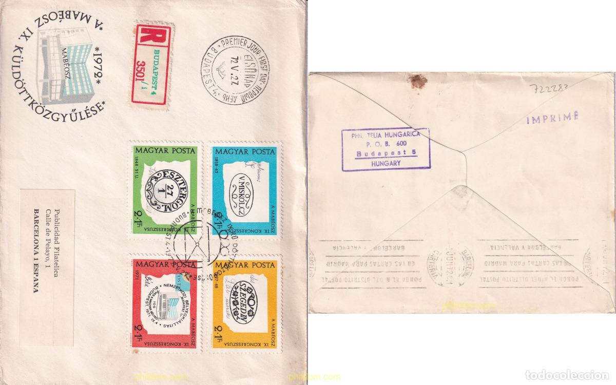 Sellos: 722283 USED HUNGRIA 1972 HISTORIA POSTAL