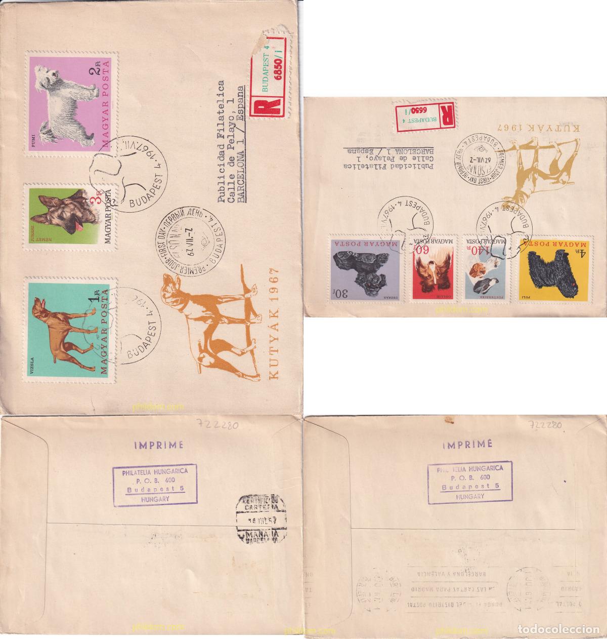 Sellos: 722280 USED HUNGRIA 1967 PERROS DE RAZA