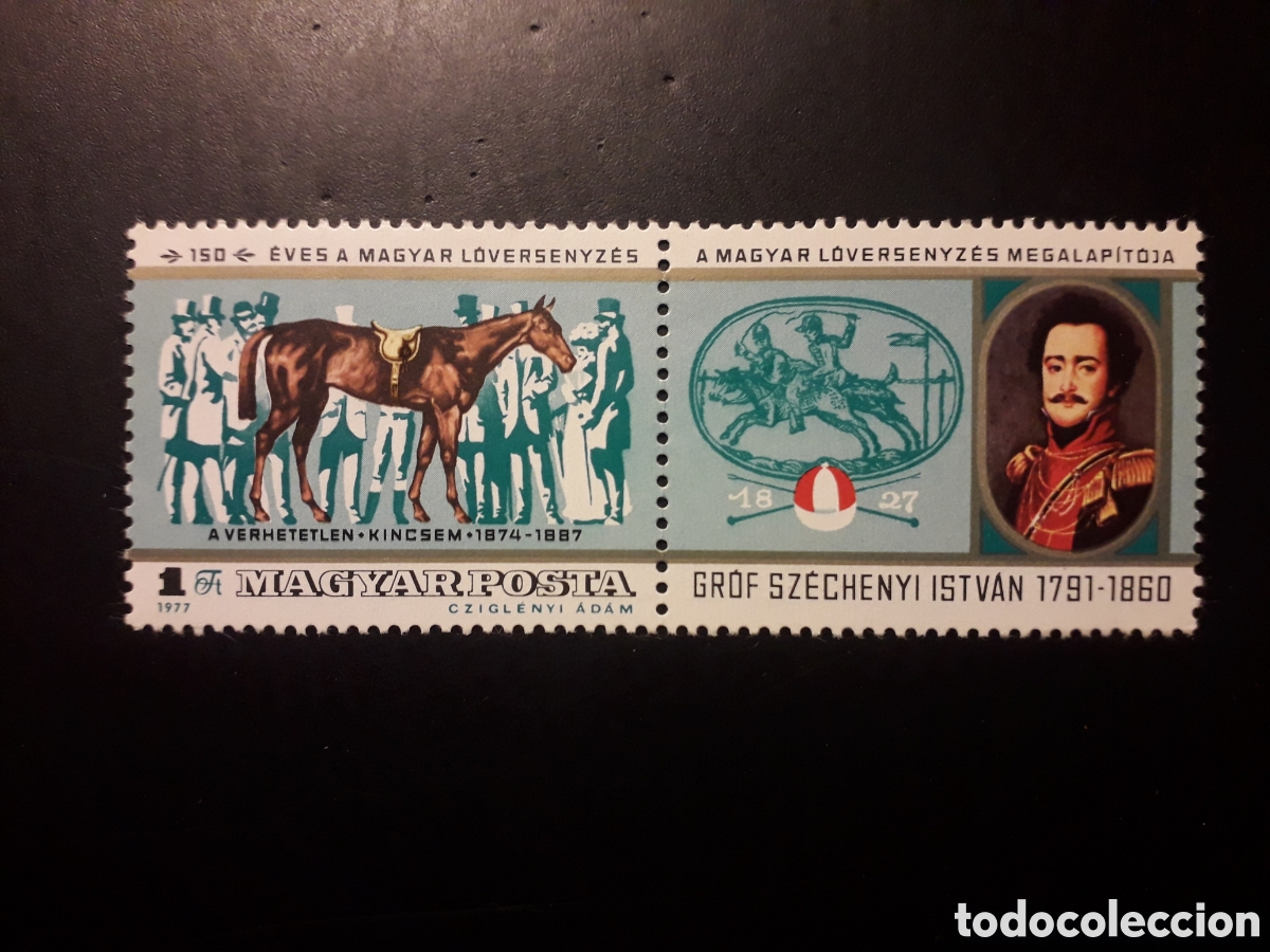 Sellos: HUNGR&Iacute;A YVERT 2570 SERIE COMPLETA NUEVA *** 1977 DEPORTES H&Iacute;PICA CABALLOS PEDIDO M&Iacute;NIMO 3&euro;