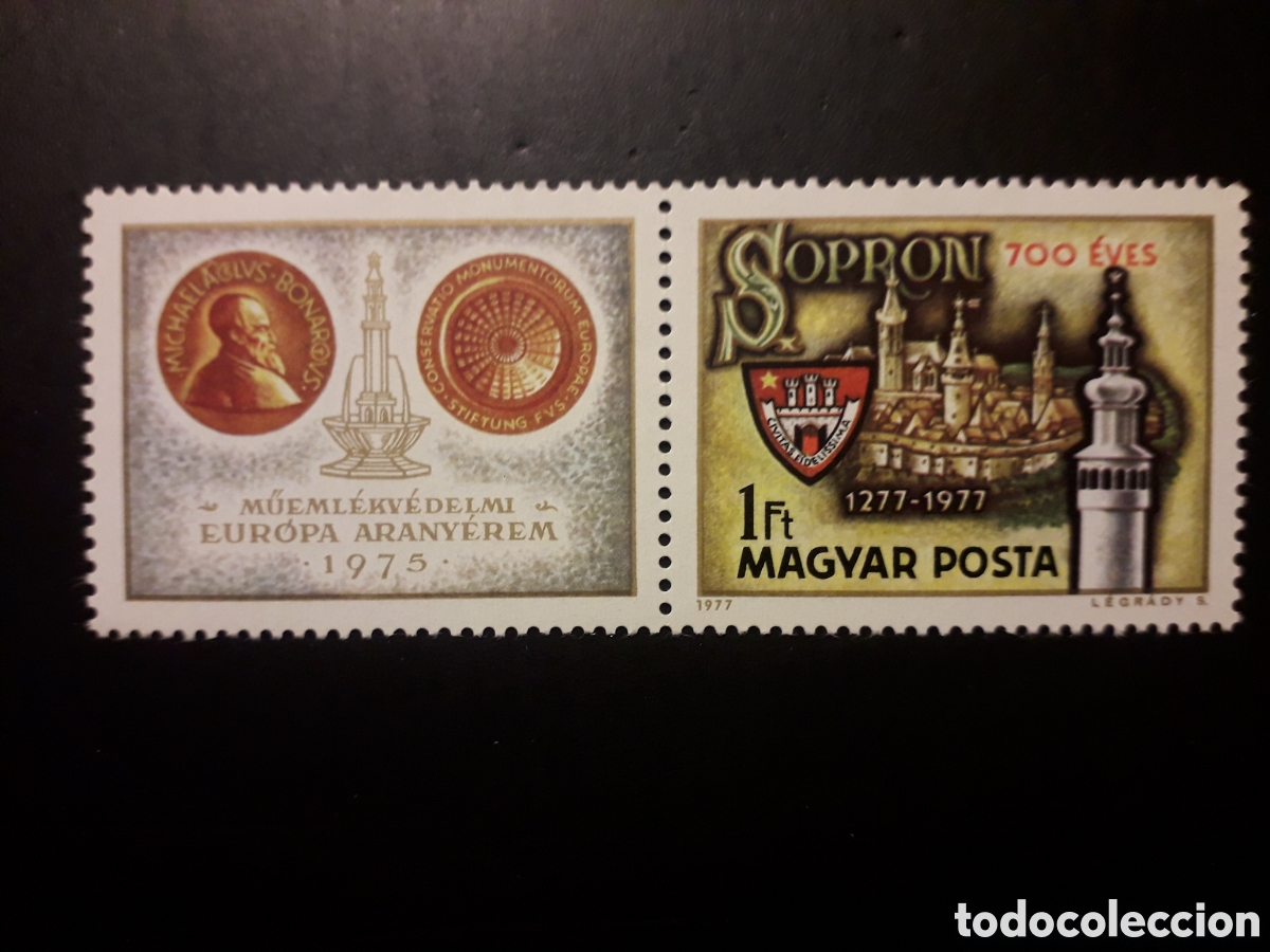 Sellos: HUNGR&Iacute;A YVERT 2569 SERIE COMPLETA NUEVA *** 1977 CIUDAD DE SOPRON PEDIDO M&Iacute;NIMO 3&euro;