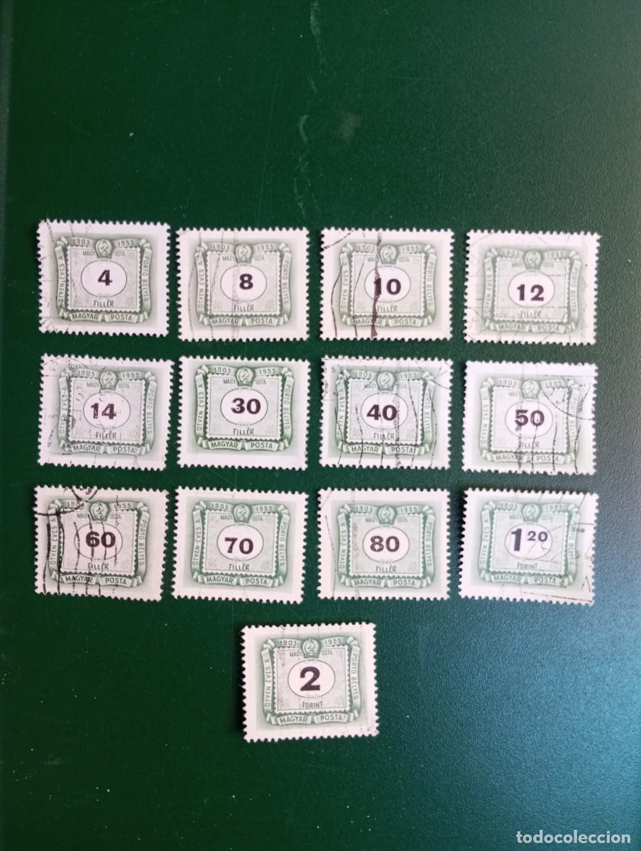 Sellos: HUNGR&Iacute;A, 1958, SERVICIO, YT 197 y sa