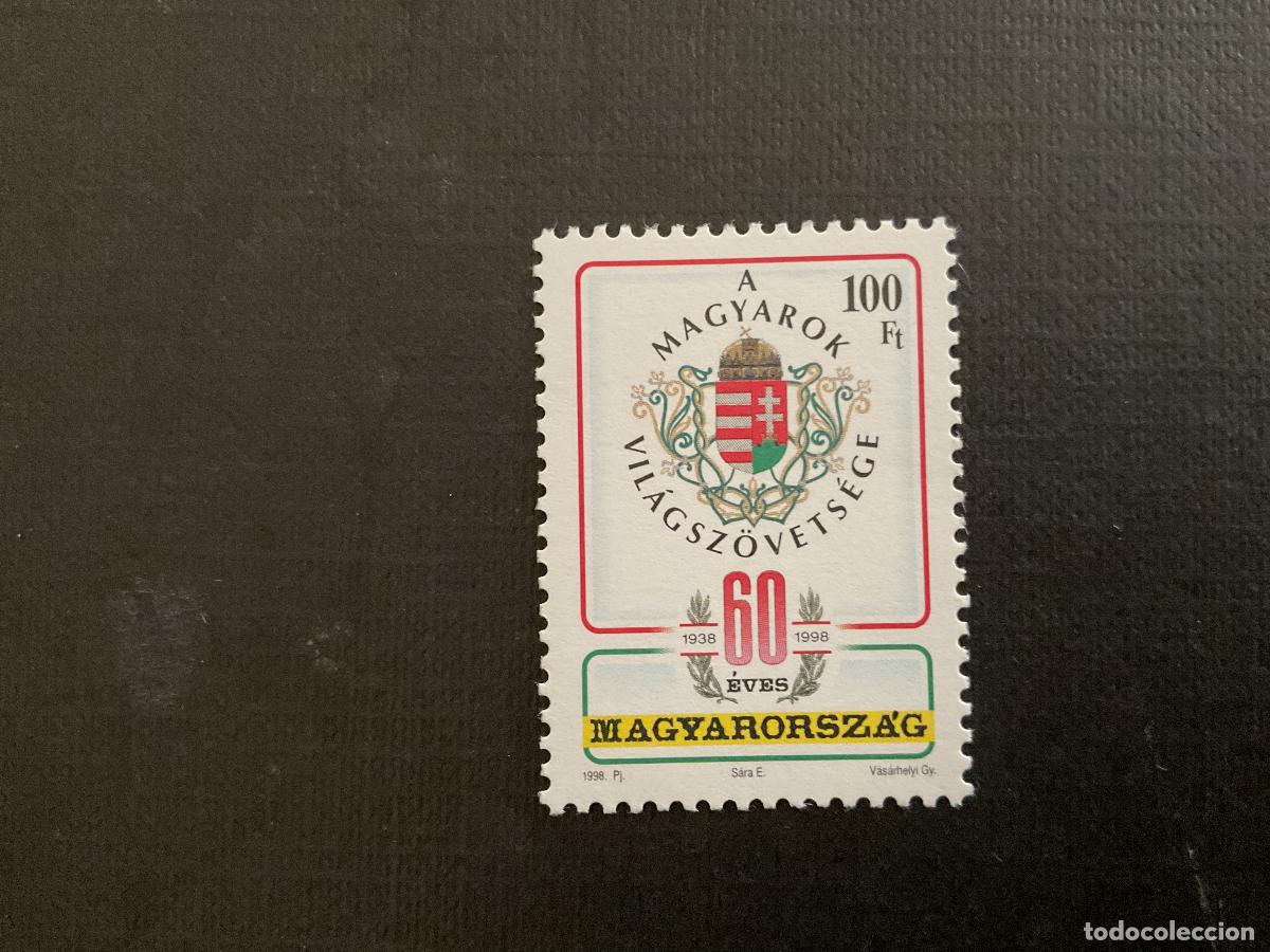 Sellos: HUNGRIA N&ordm; YVERT 3647*** A&Ntilde;O 1998. 60 ANIVERSARIO FEDERACION MUNDIAL DE HUNGAROS