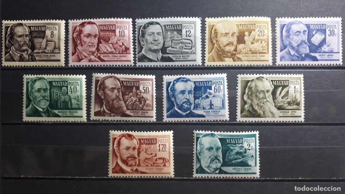 Sellos: HUNGR&Iacute;A. A&Ntilde;O 1954. **. YVERT 1140/50