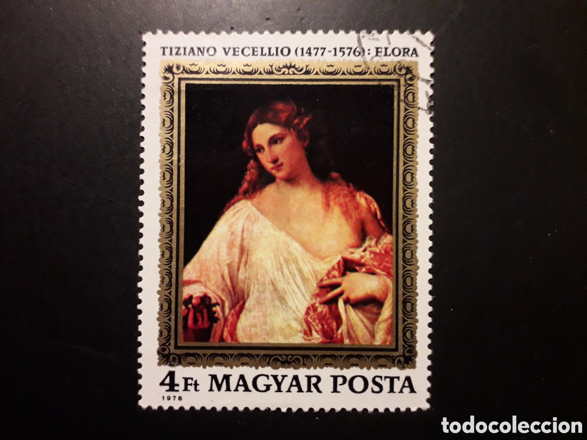 Sellos: HUNGR&Iacute;A YVERT 2509 SERIE COMPLETA USADA 1976 PINTURAS, TIZIANO PEDIDO M&Iacute;NIMO 3&euro;