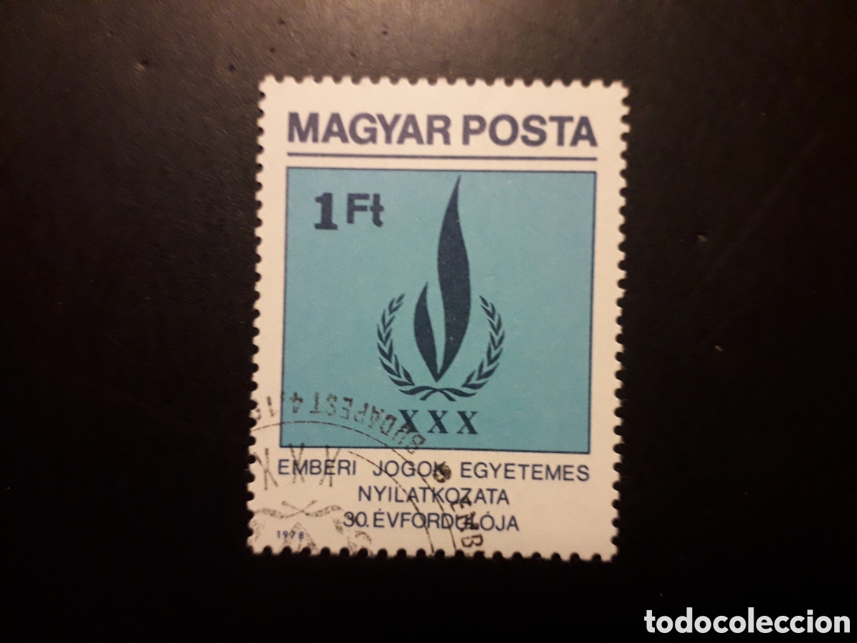Sellos: HUNGR&Iacute;A YVERT 2646 SERIE COMPLETA USADA 1979 DERECHOS DEL HOMBRE PEDIDO M&Iacute;NIMO 3&euro;