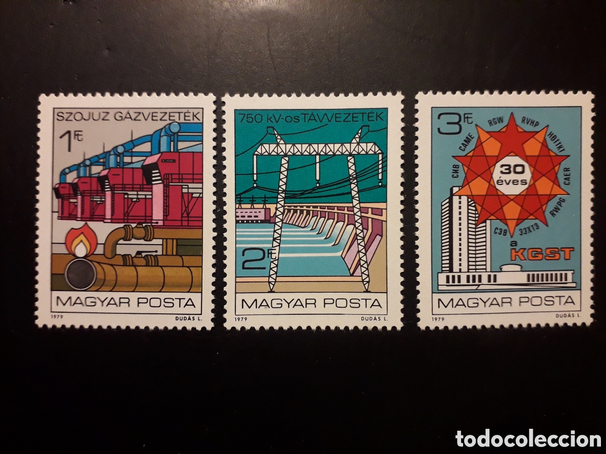 Sellos: HUNGR&Iacute;A YVERT 2663/5 SERIE COMPLETA NUEVA *** 1979 30 A&Ntilde;OS DE LA COMECON PEDIDO M&Iacute;NIMO 3&euro;