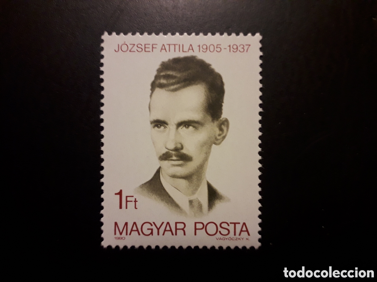 Sellos: HUNGR&Iacute;A YVERT 2725 SERIE COMPLETA NUEVA *** 1980 ATTILA JOZSEF, POES&Iacute;A, LITERATURA PEDIDO M&Iacute;NIMO 3&euro;