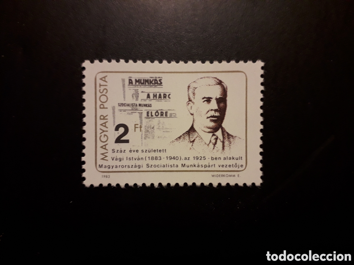 Sellos: HUNGR&Iacute;A YVERT 2861 SERIE COMPLETA NUEVA *** 1983 ISTVAN VAGI, PERIODISMO PEDIDO M&Iacute;NIMO 3&euro;