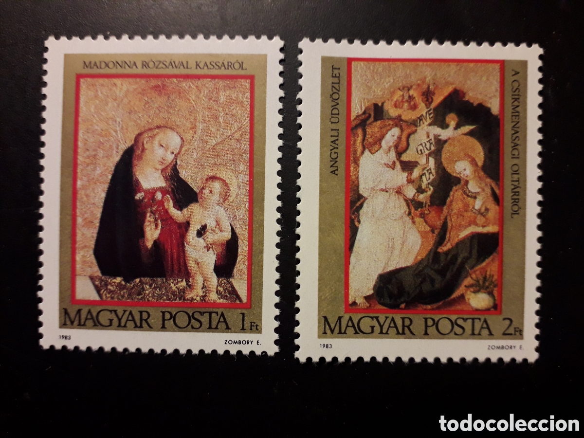 Sellos: HUNGR&Iacute;A YVERT 2887/8 SERIE COMPLETA NUEVA *** 1983 NAVIDAD, PINTURAS PEDIDO M&Iacute;NIMO 3&euro;