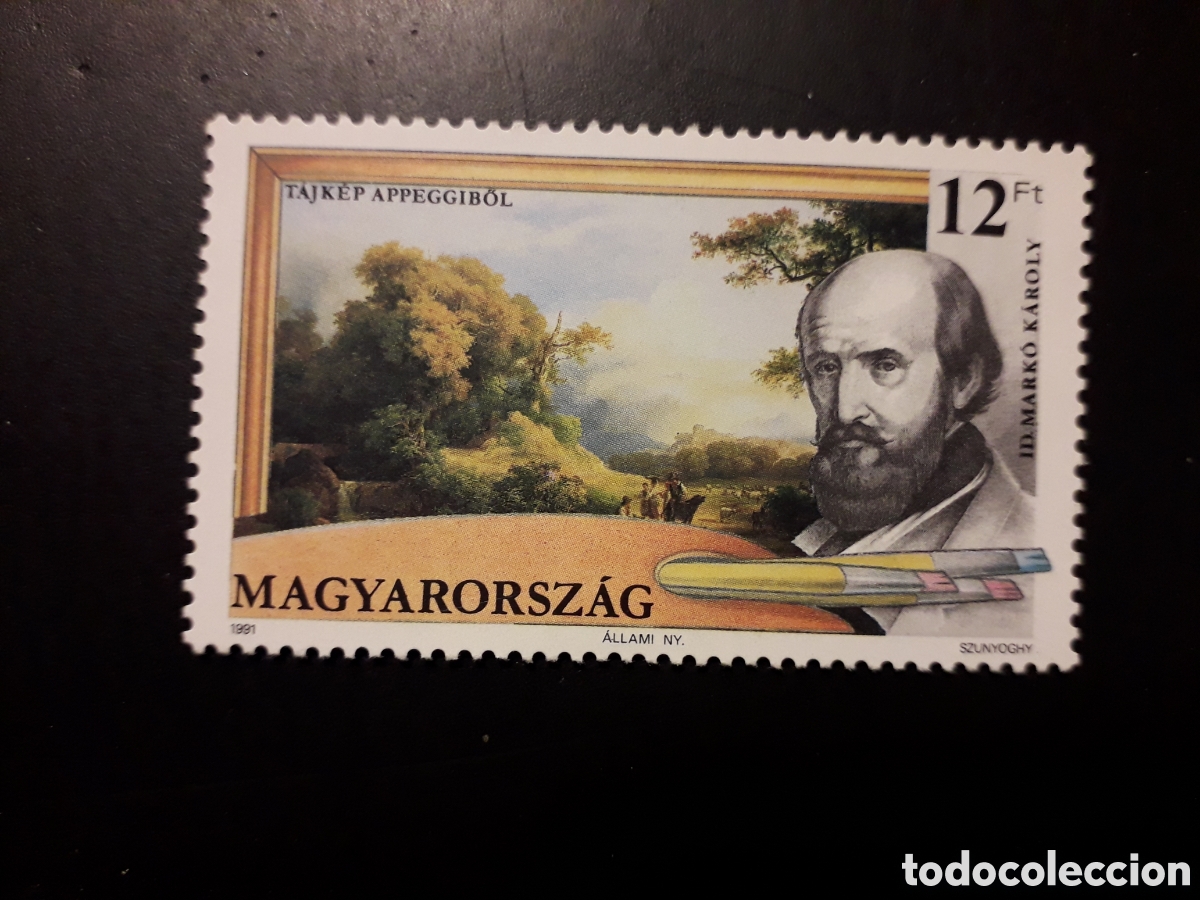 Sellos: HUNGR&Iacute;A YVERT 3324 SERIE COMPLETA USADA 1991 KAROLY MARKO, PINTURAS PEDIDO M&Iacute;NIMO 3&euro;