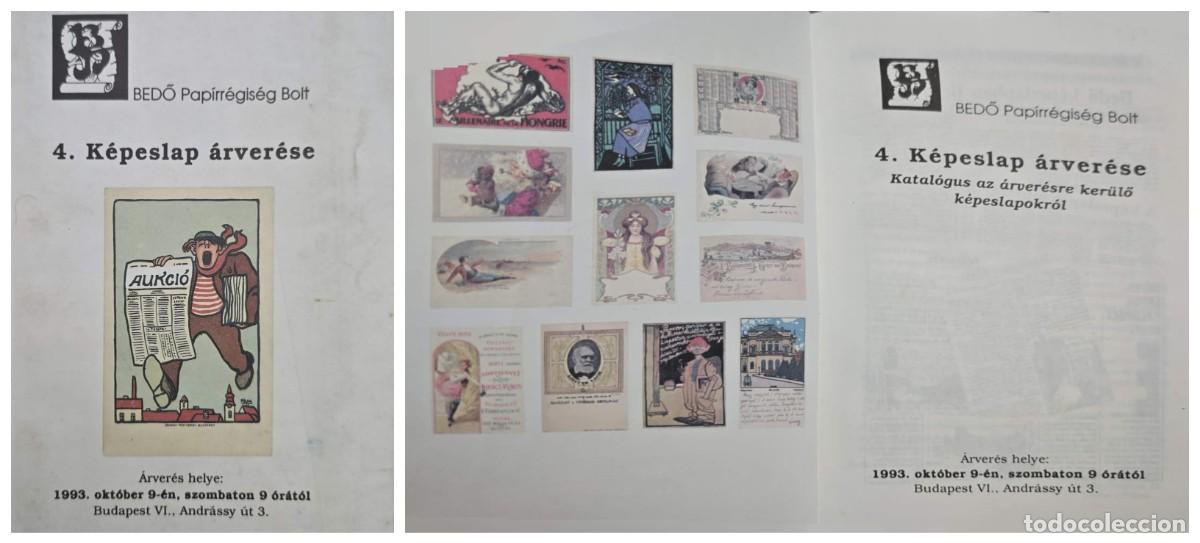 Sellos: O) 1993 HUNGARY, BEDO PAPER ANTIQUES SHOP, POSTCARD AUCTION (ILLUSTRATED POSTCARDS). AUKCIO TEXT INS