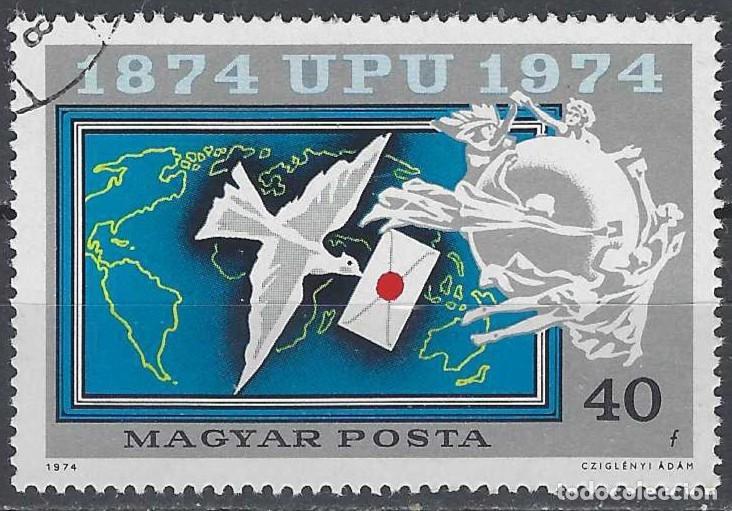 Sellos: HUNGR&Iacute;A 1974 - CENTENARIO DE LA UPU - USADO
