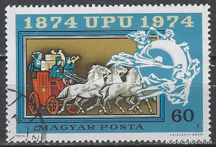 Sellos: HUNGR&Iacute;A 1974 - CENTENARIO DE LA UPU - USADO
