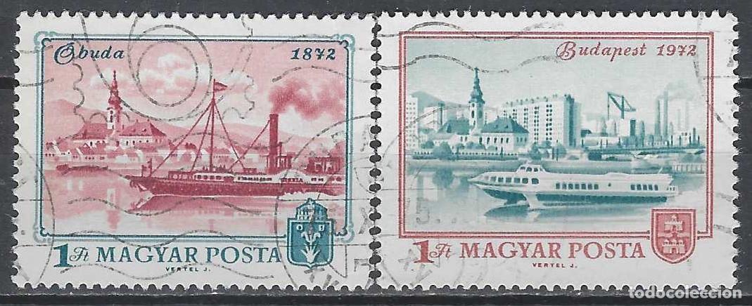 Sellos: HUNGR&Iacute;A 1972 - CENT. DE LA UNIFICACI&Oacute;N DE LAS CIUDADES DE PEST Y BUDA - USADOS