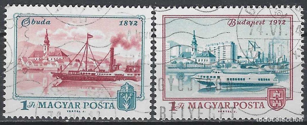 Sellos: HUNGR&Iacute;A 1972 - CENT. DE LA UNIFICACI&Oacute;N DE LAS CIUDADES DE PEST Y BUDA - USADOS