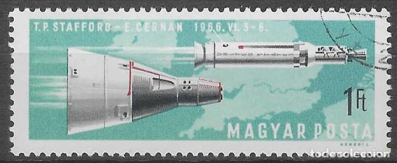 Stamps: HUNGR&Iacute;A 1966 - CONQUISTAS ESPACIALES, &rdquo;GEMINI Y AGENA&rdquo; - USADO