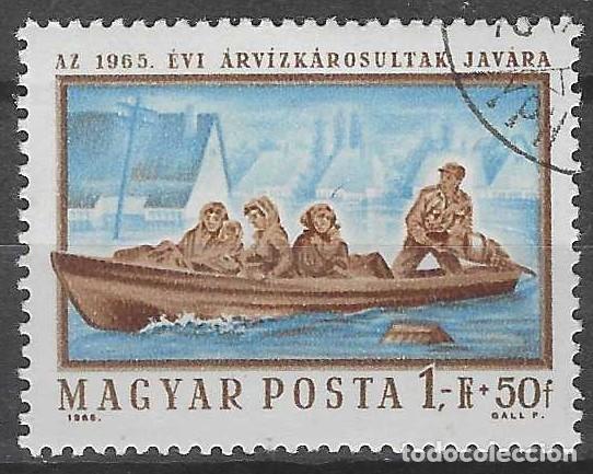 Stamps: HUNGR&Iacute;A 1965 - A FAVOR DE LOS SINIESTRADOS POR LAS INUNDACIONES DEL DANUBIO - USADO
